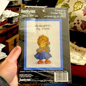 New, Counted Cross-Stitch Pattern With Frame, My Daughter, My Friend, Suzy’s Zoo